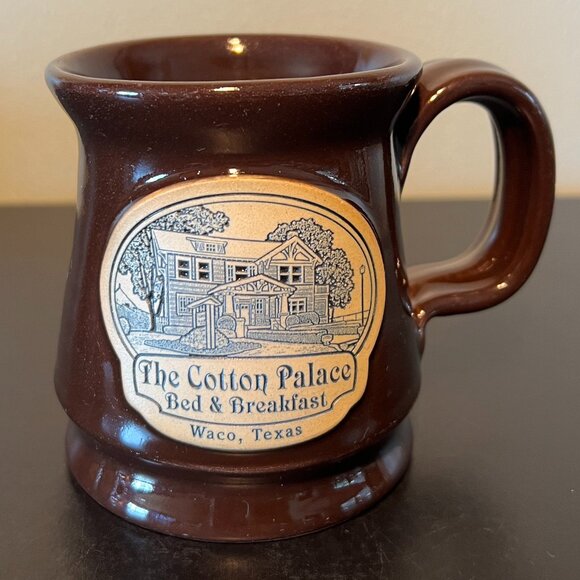 DENEEN POTTERY Handcrafted Mug THE COTTON PALACE BED & BREAKFAST Waco, Texas - Picture 1 of 13